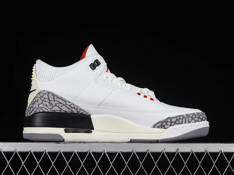 All categories Air Jordan Jordan series basketball shoes Air Jordan 3 OG version Air Jordan 3 "White Cement Reimagined" AJ3 Joe 3 new white cement top layer replica basketball shoes DN3707-100